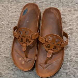 Tory Burch Brown Leather Flats